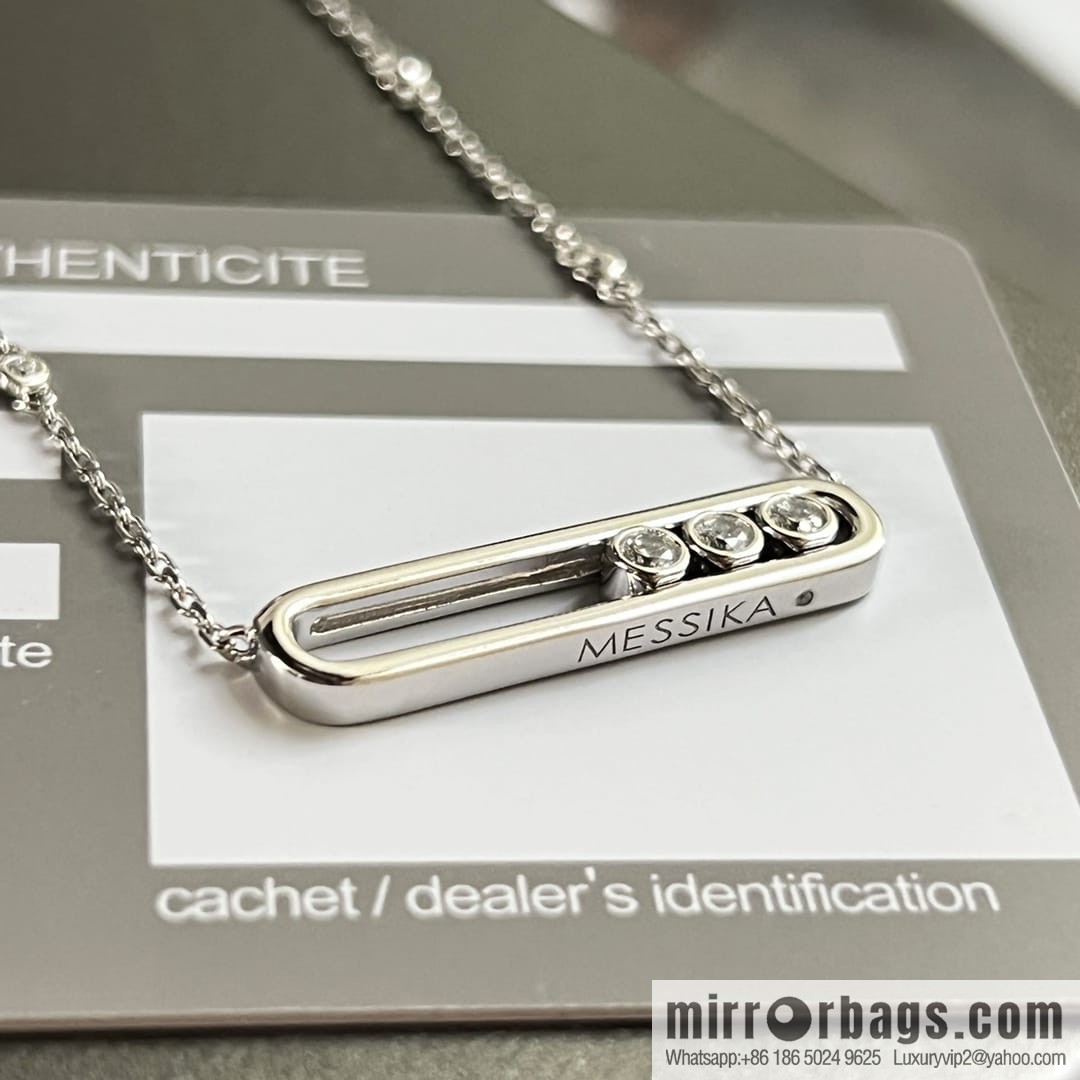 Messika MOVE glossy three diamond necklace