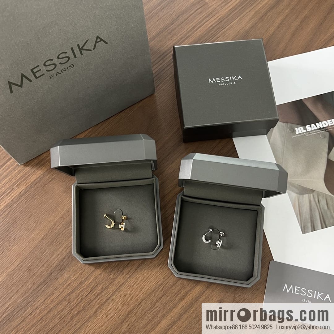 Messika MOVE Full Diamond Three Diamonds, stud earrings