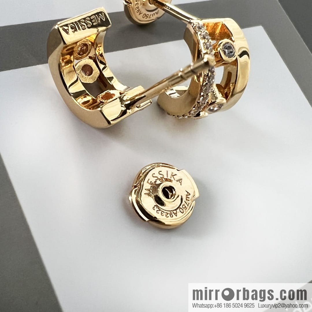 Messika MOVE Full Diamond Three Diamonds, stud earrings