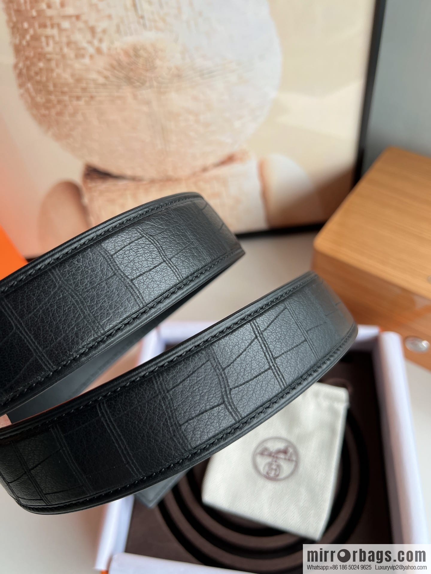 Hermes Hermès Stainless Steel H with Diamond Buckle Men's 3.8cm waist belt