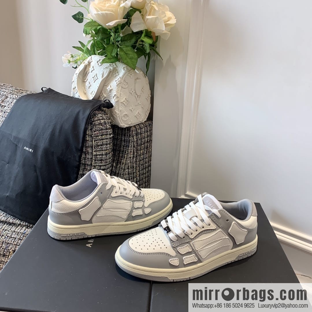 G03H4 AMIRI 21SS SKEL-TOP Bone Low Top