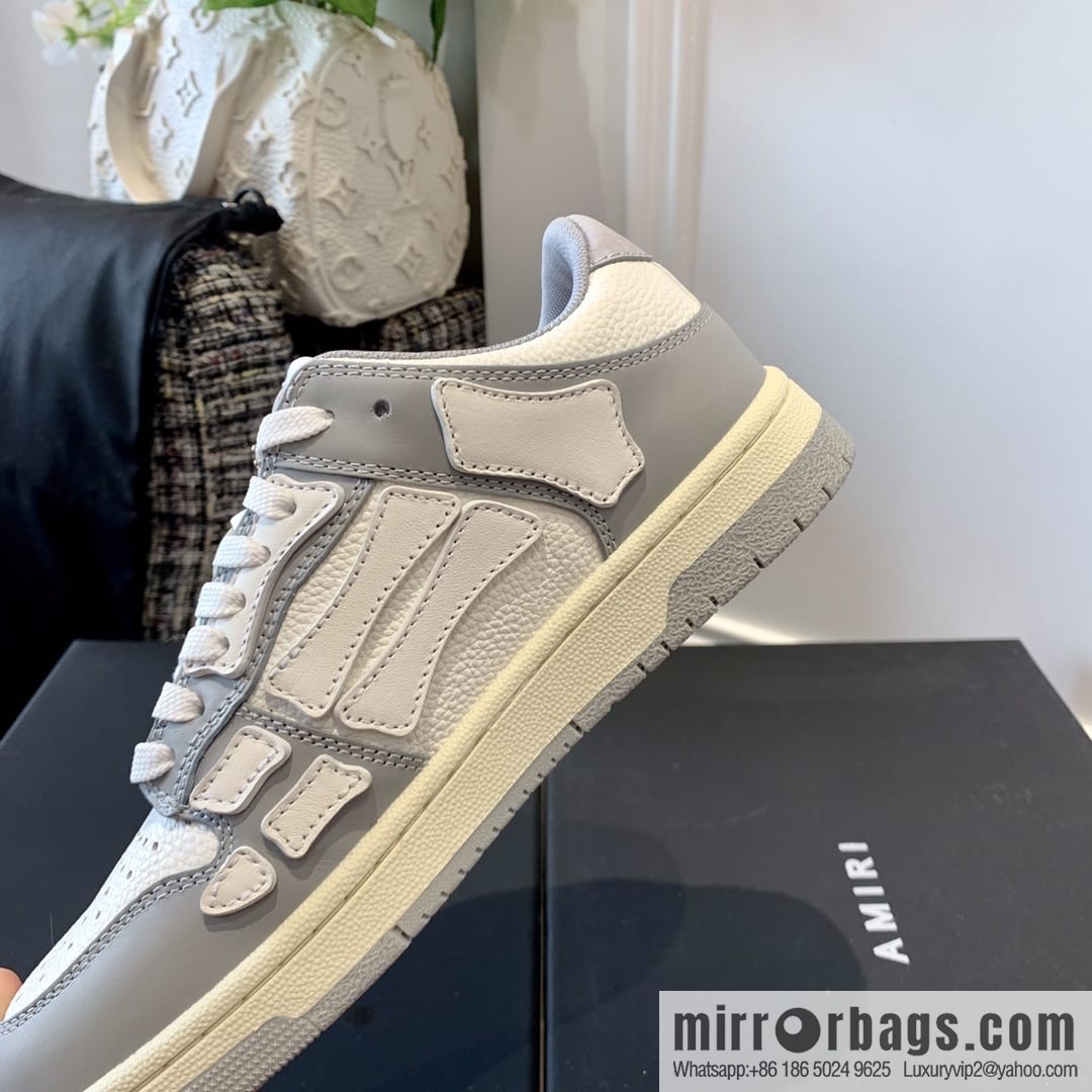 G03H4 AMIRI 21SS SKEL-TOP Bone Low Top