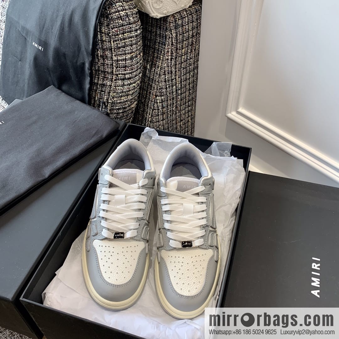 G03H4 AMIRI 21SS SKEL-TOP Bone Low Top