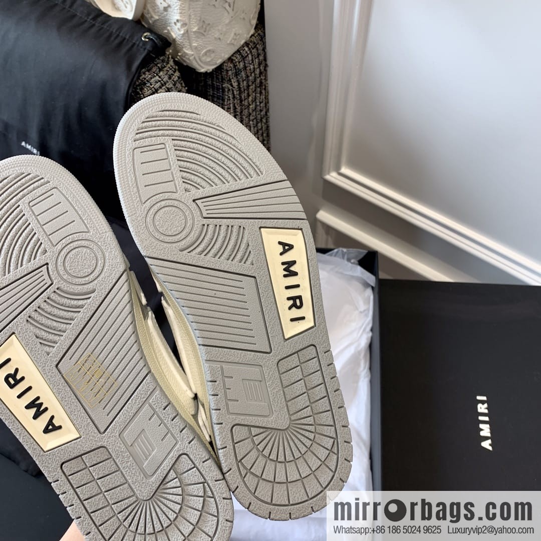 G03H4 AMIRI 21SS SKEL-TOP Bone Low Top