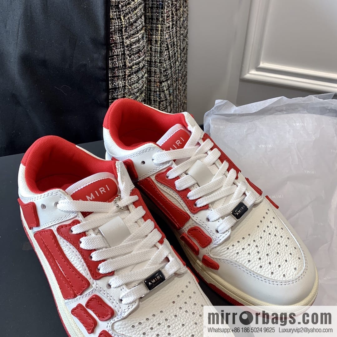G03H4 AMIRI 21SS SKEL-TOP Bone Low Top