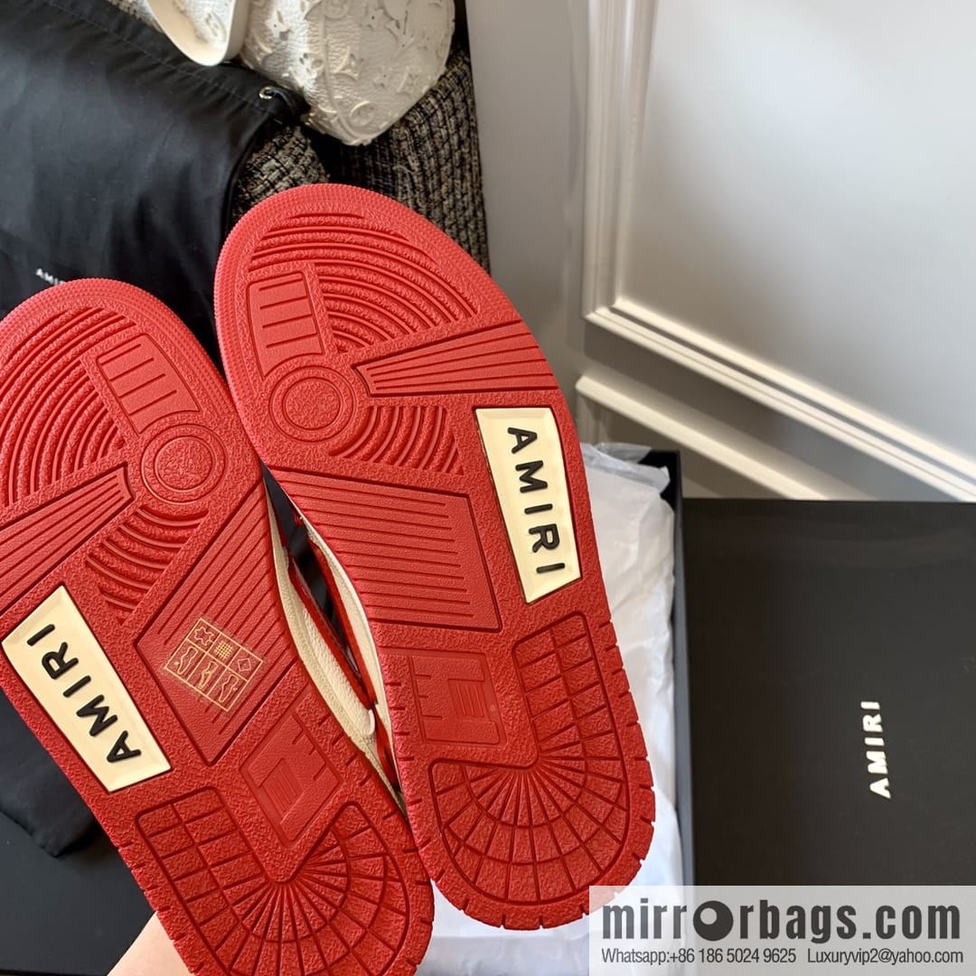 G03H4 AMIRI 21SS SKEL-TOP Bone Low Top