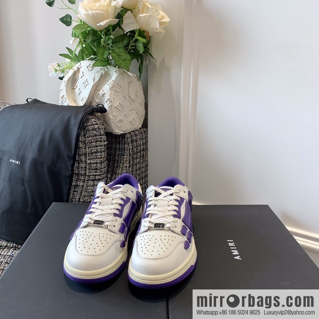 G03H4 AMIRI 21SS SKEL-TOP Bone Low Top