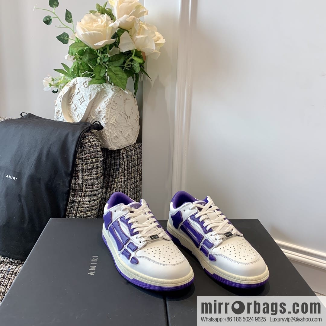 G03H4 AMIRI 21SS SKEL-TOP Bone Low Top
