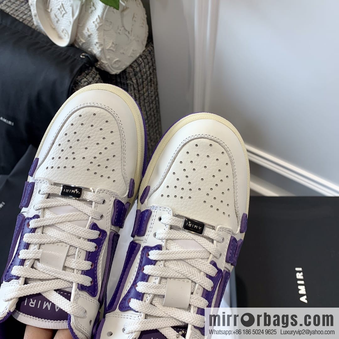 G03H4 AMIRI 21SS SKEL-TOP Bone Low Top