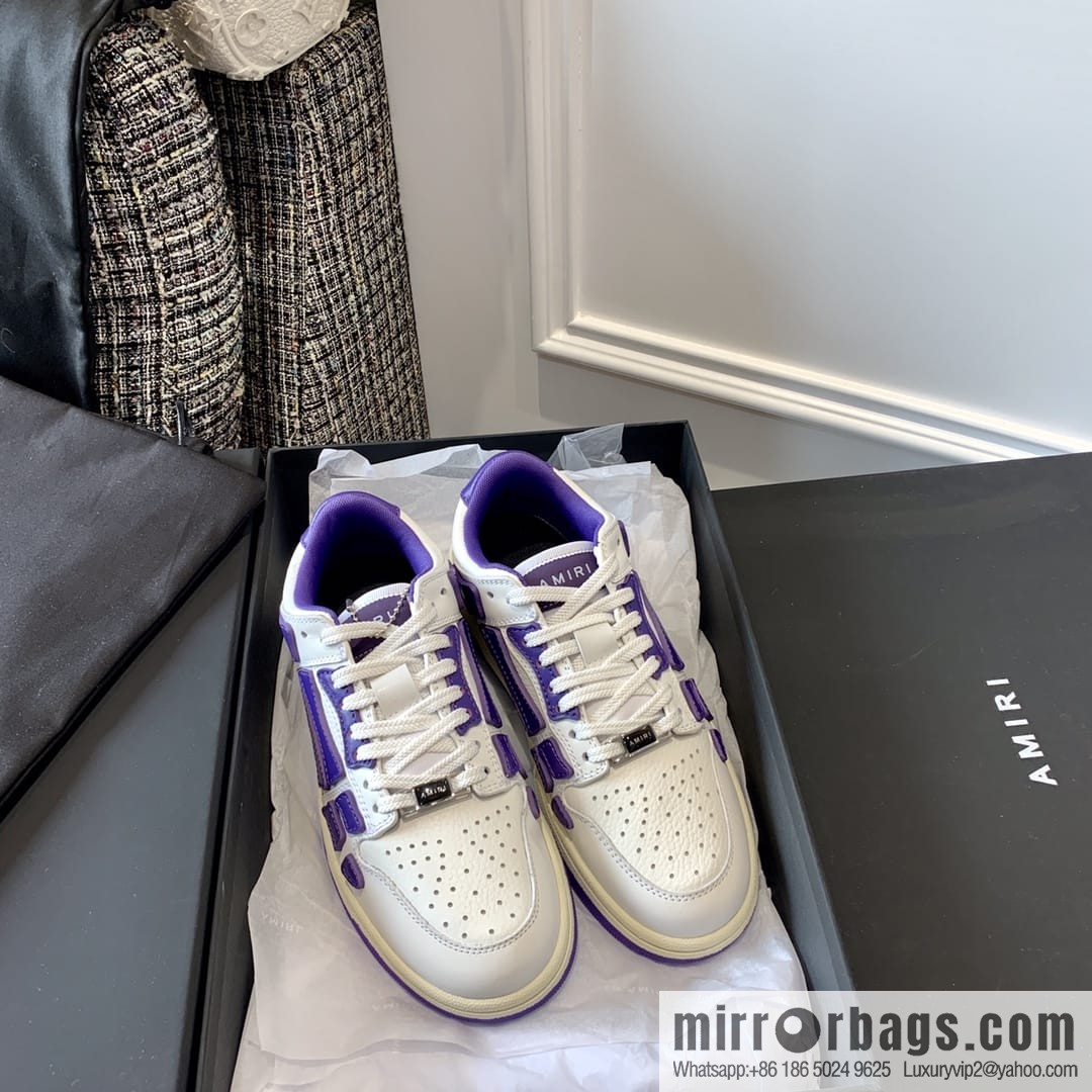 G03H4 AMIRI 21SS SKEL-TOP Bone Low Top