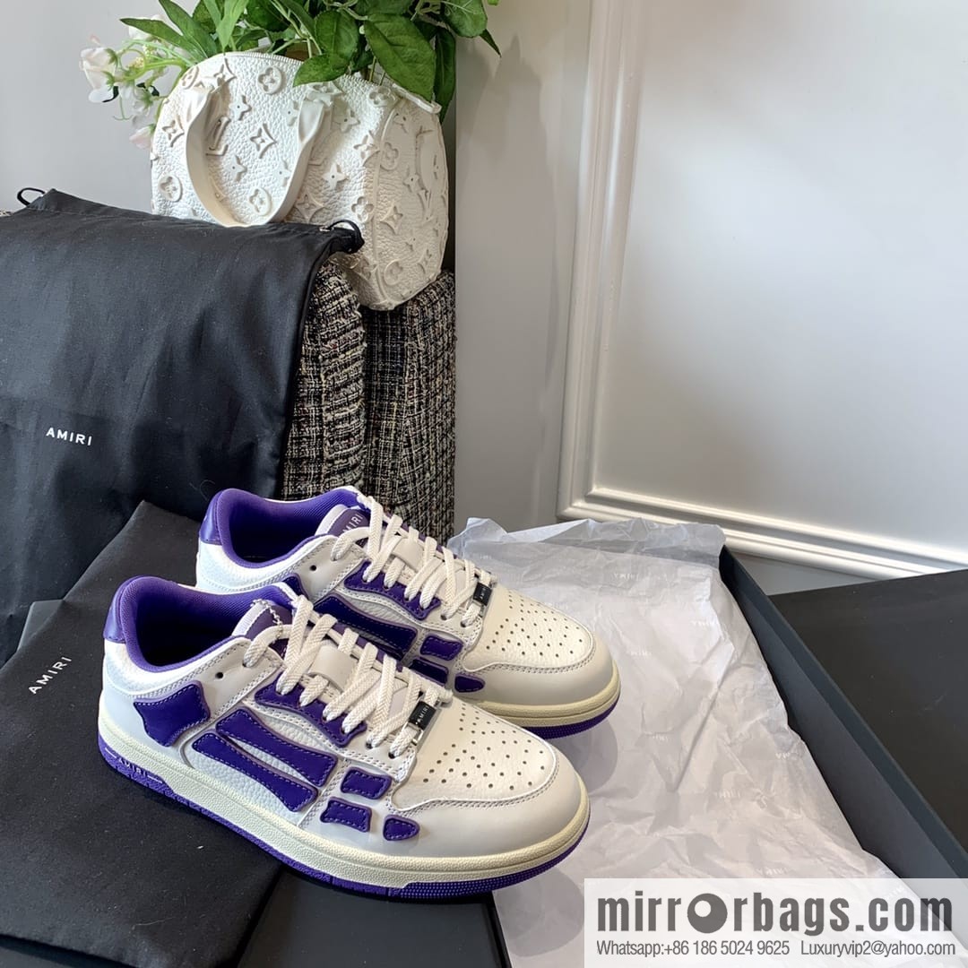 G03H4 AMIRI 21SS SKEL-TOP Bone Low Top