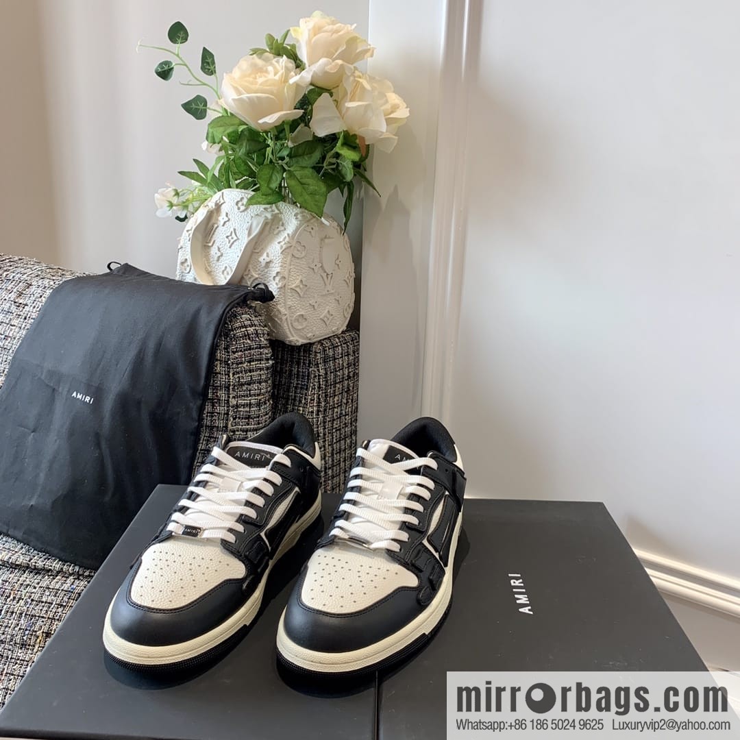 G03H4 AMIRI 21SS SKEL-TOP Bone Low Top