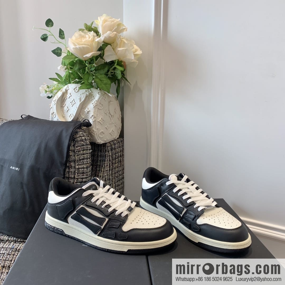 G03H4 AMIRI 21SS SKEL-TOP Bone Low Top