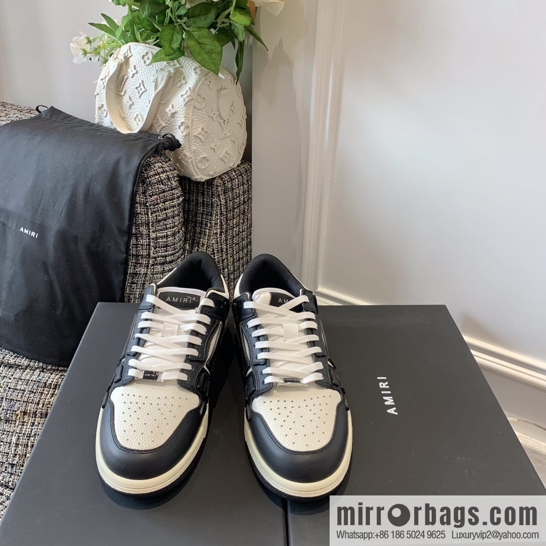 G03H4 AMIRI 21SS SKEL-TOP Bone Low Top