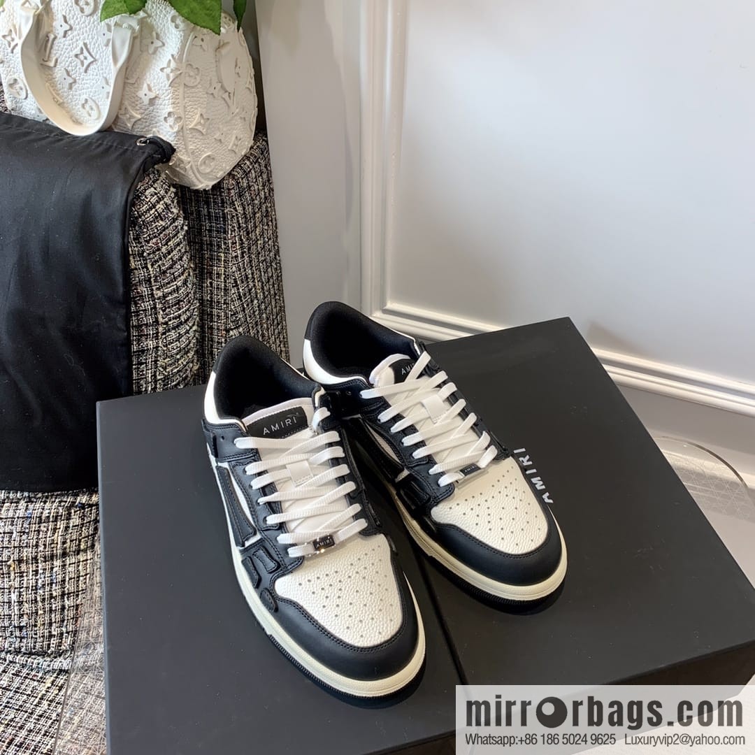 G03H4 AMIRI 21SS SKEL-TOP Bone Low Top