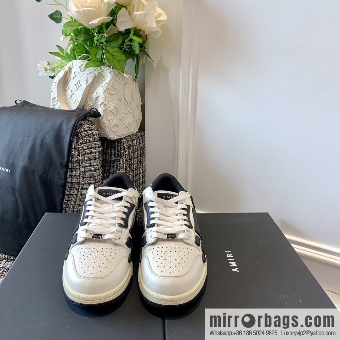 G03H4 AMIRI 21SS SKEL-TOP Bone Low Top