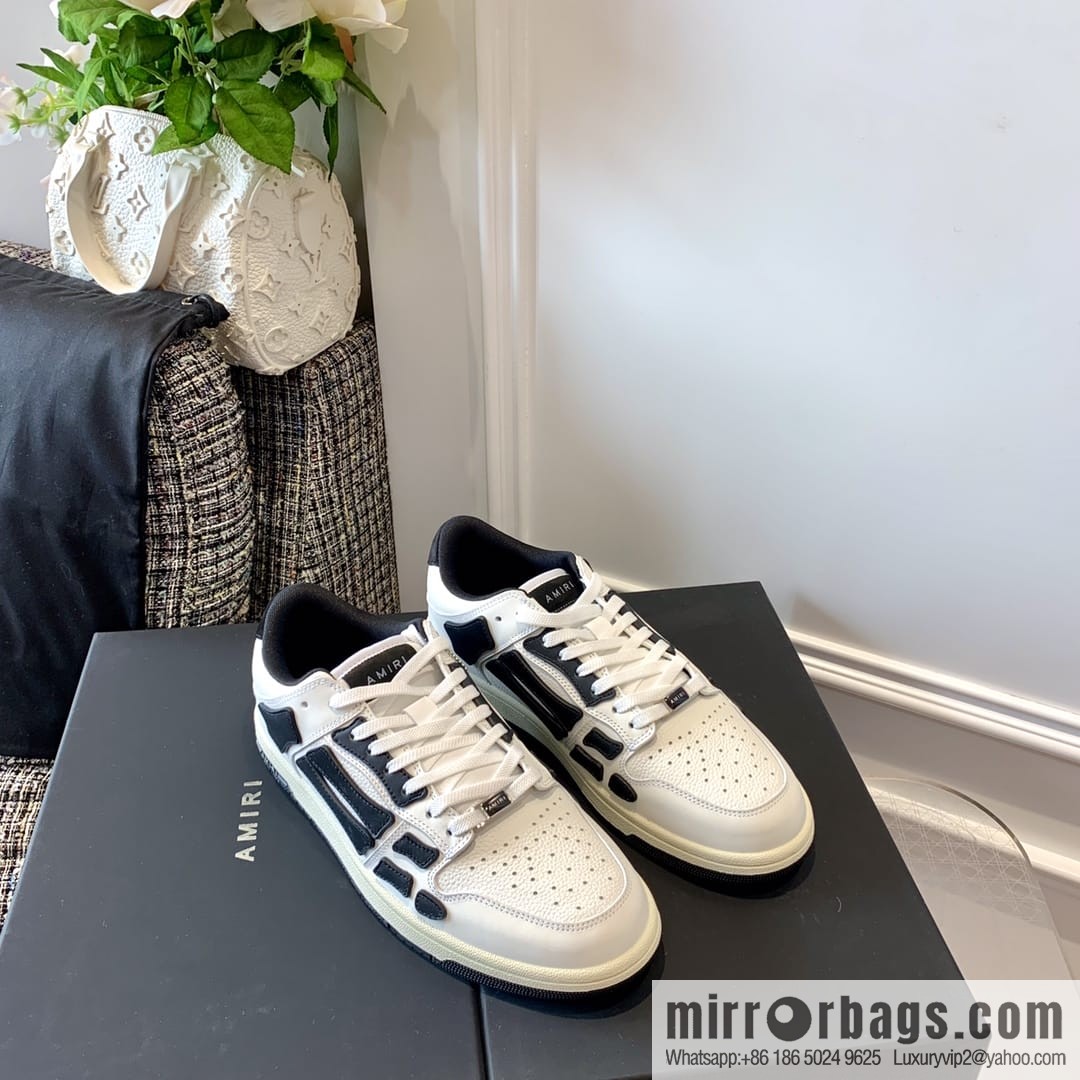 G03H4 AMIRI 21SS SKEL-TOP Bone Low Top