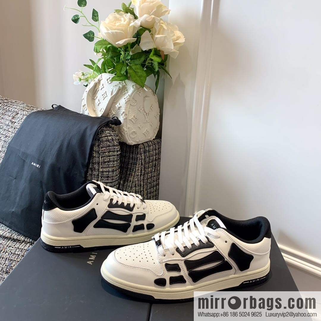 G03H4 AMIRI 21SS SKEL-TOP Bone Low Top