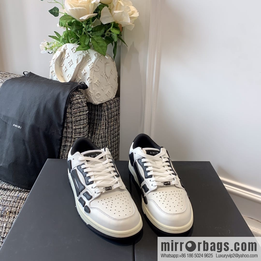 G03H4 AMIRI 21SS SKEL-TOP Bone Low Top