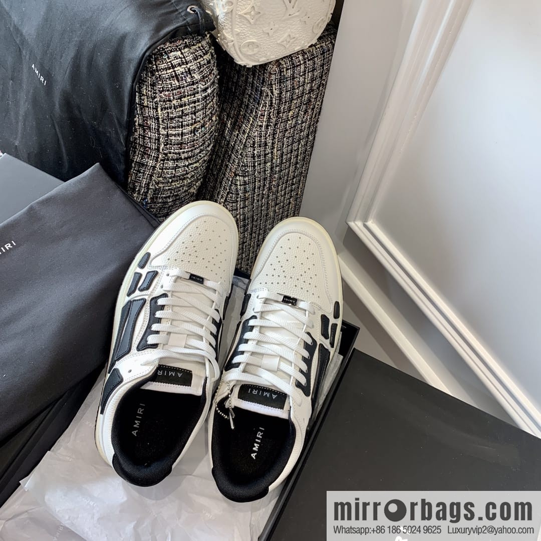 G03H4 AMIRI 21SS SKEL-TOP Bone Low Top