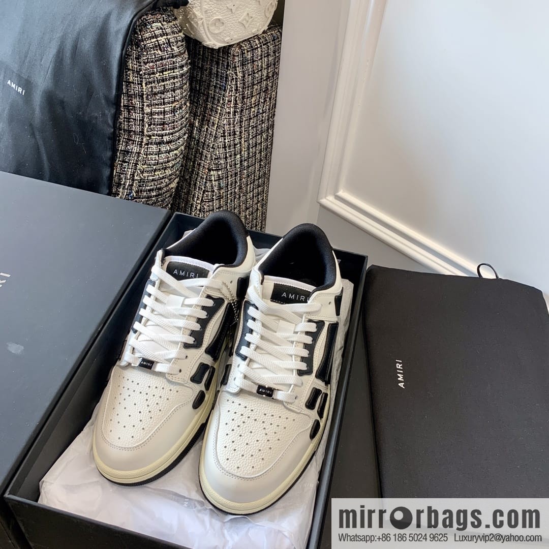 G03H4 AMIRI 21SS SKEL-TOP Bone Low Top
