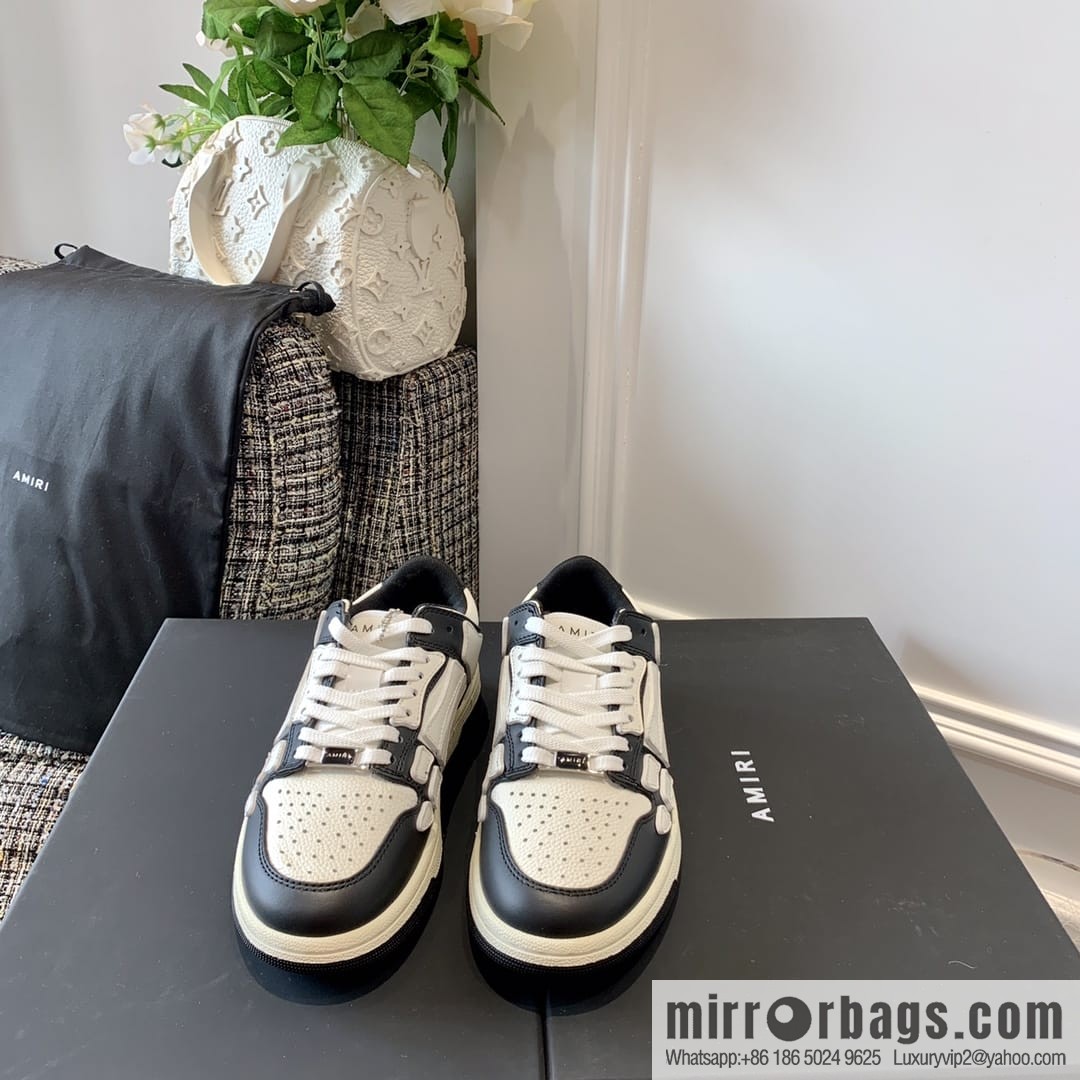 G03H4 AMIRI 21SS SKEL-TOP Bone Low Top