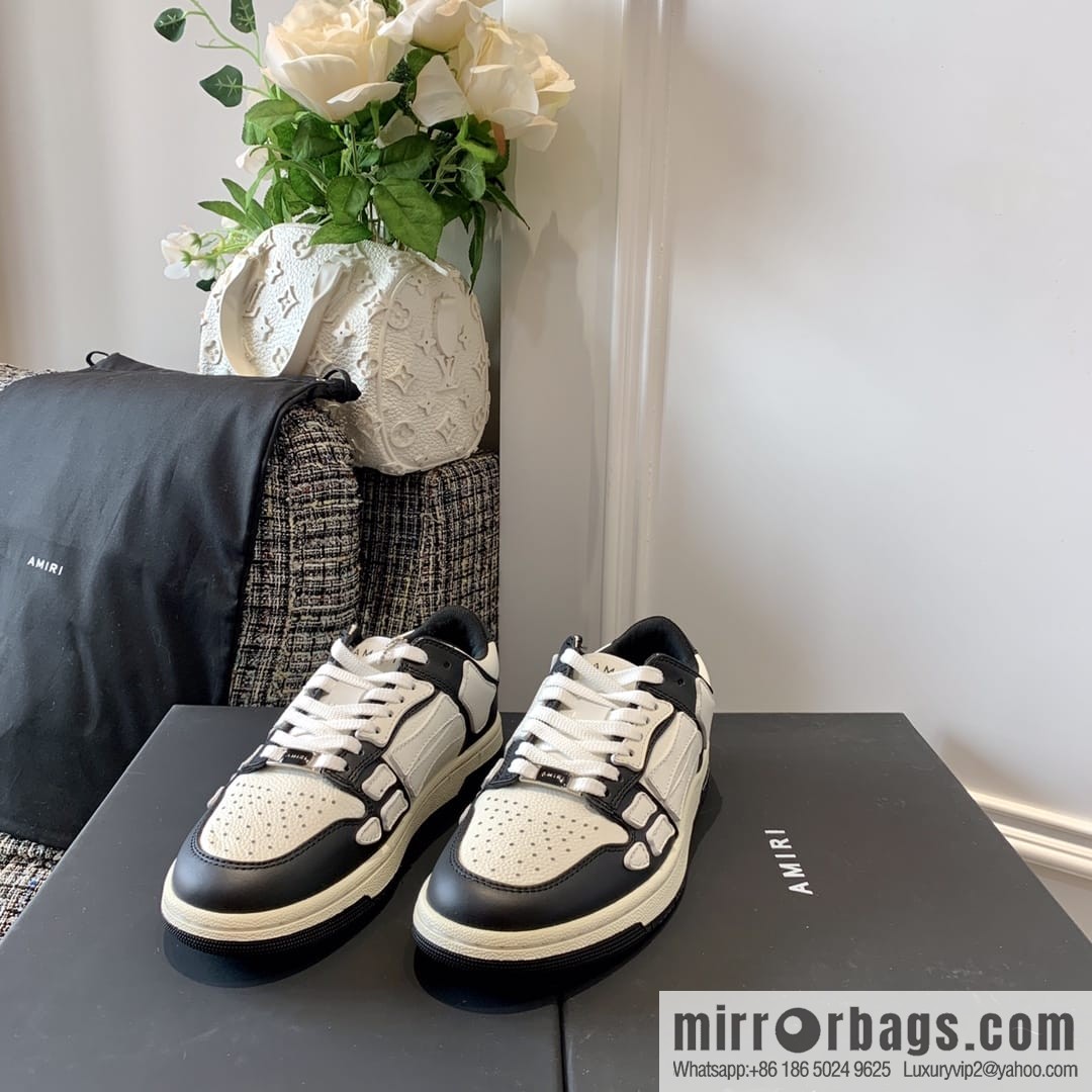 G03H4 AMIRI 21SS SKEL-TOP Bone Low Top