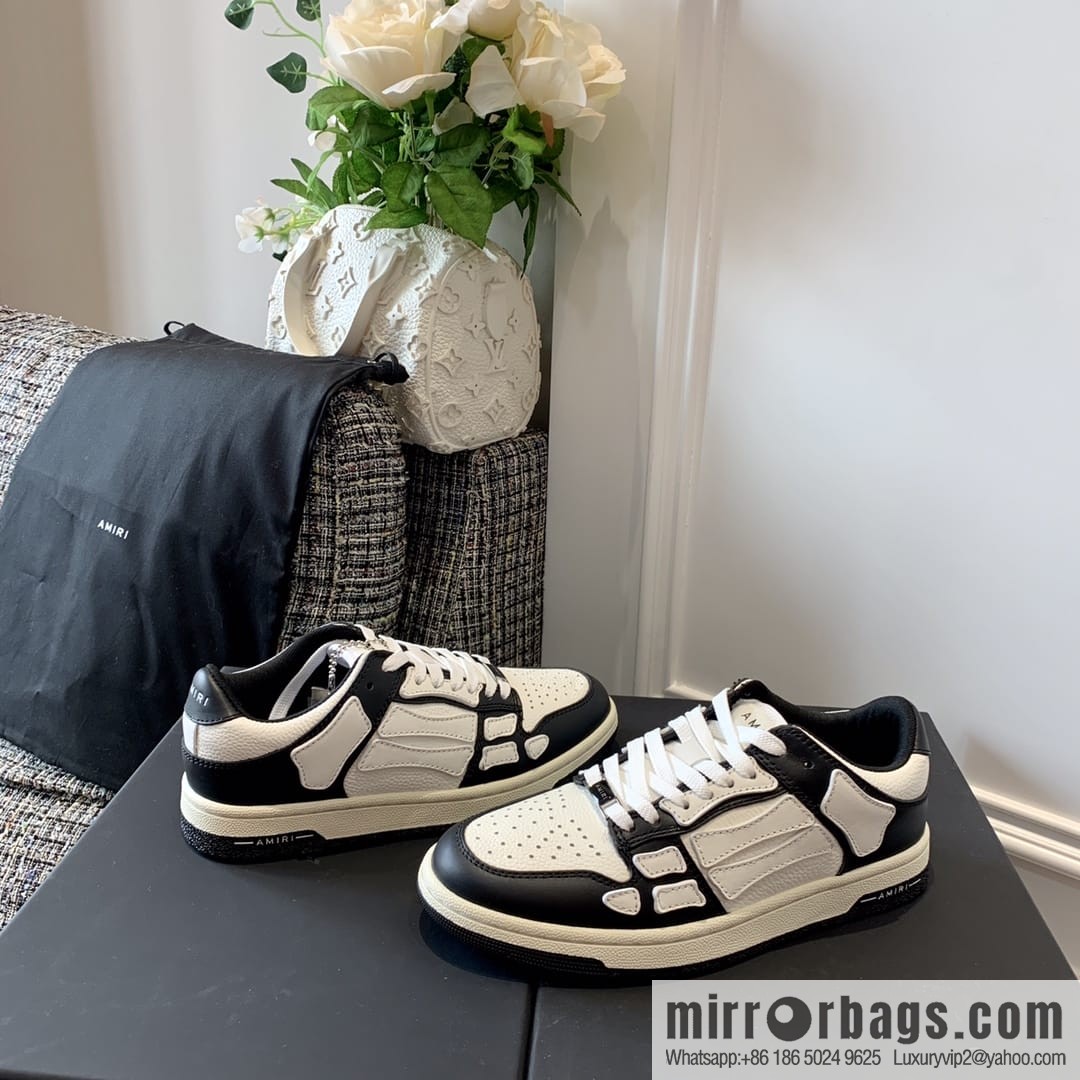 G03H4 AMIRI 21SS SKEL-TOP Bone Low Top