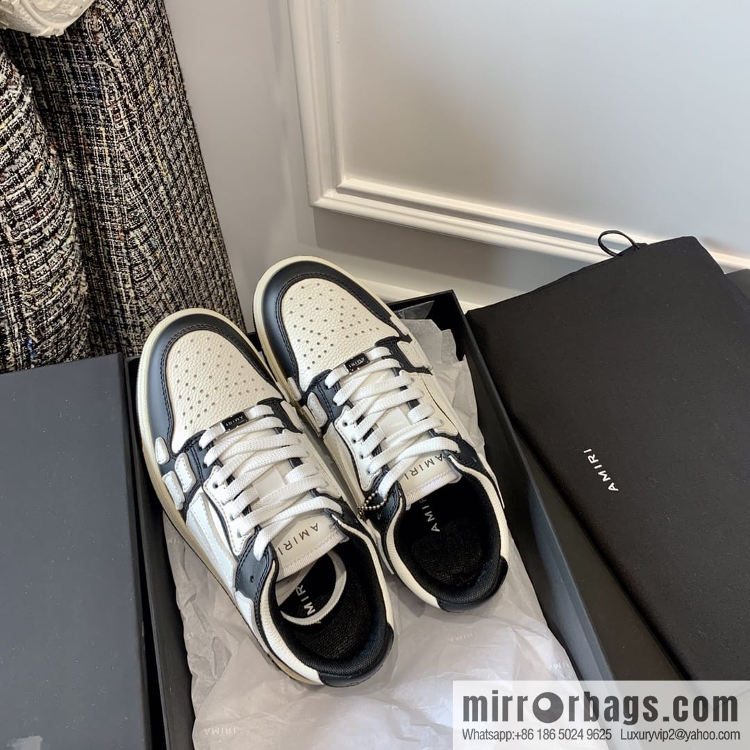 G03H4 AMIRI 21SS SKEL-TOP Bone Low Top