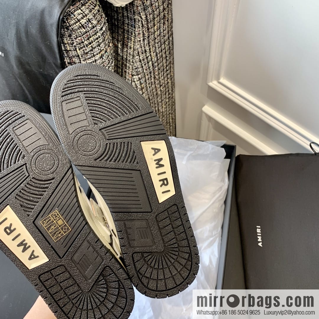 G03H4 AMIRI 21SS SKEL-TOP Bone Low Top