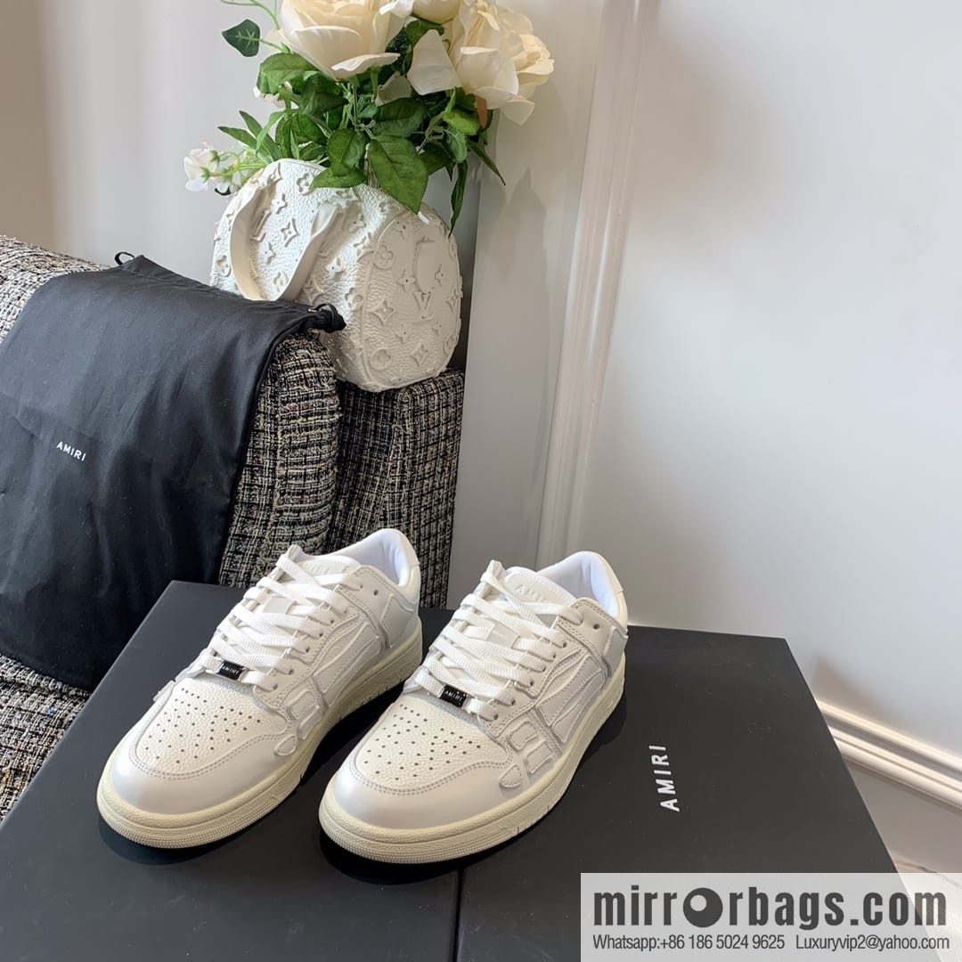 G03H4 AMIRI 21SS SKEL-TOP Bone Low Top
