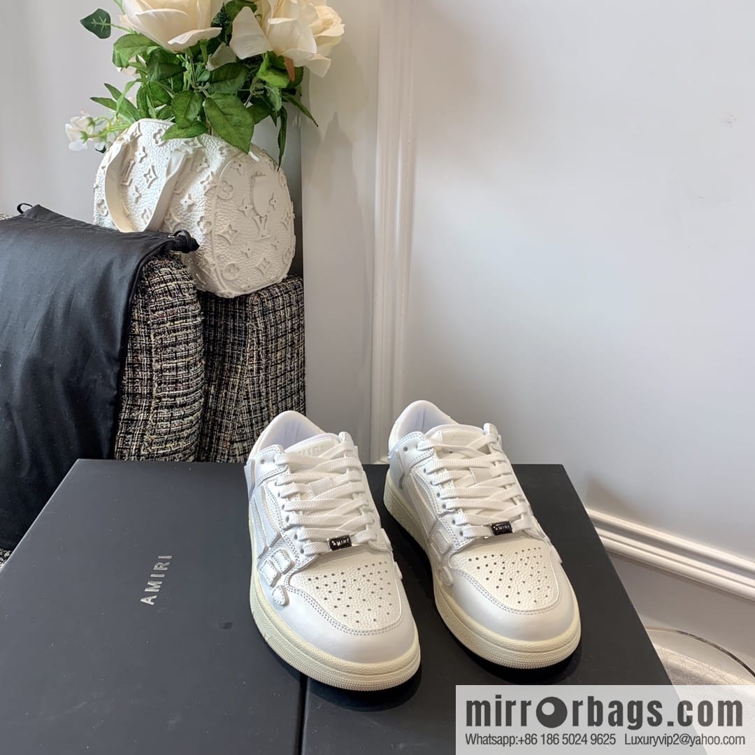 G03H4 AMIRI 21SS SKEL-TOP Bone Low Top