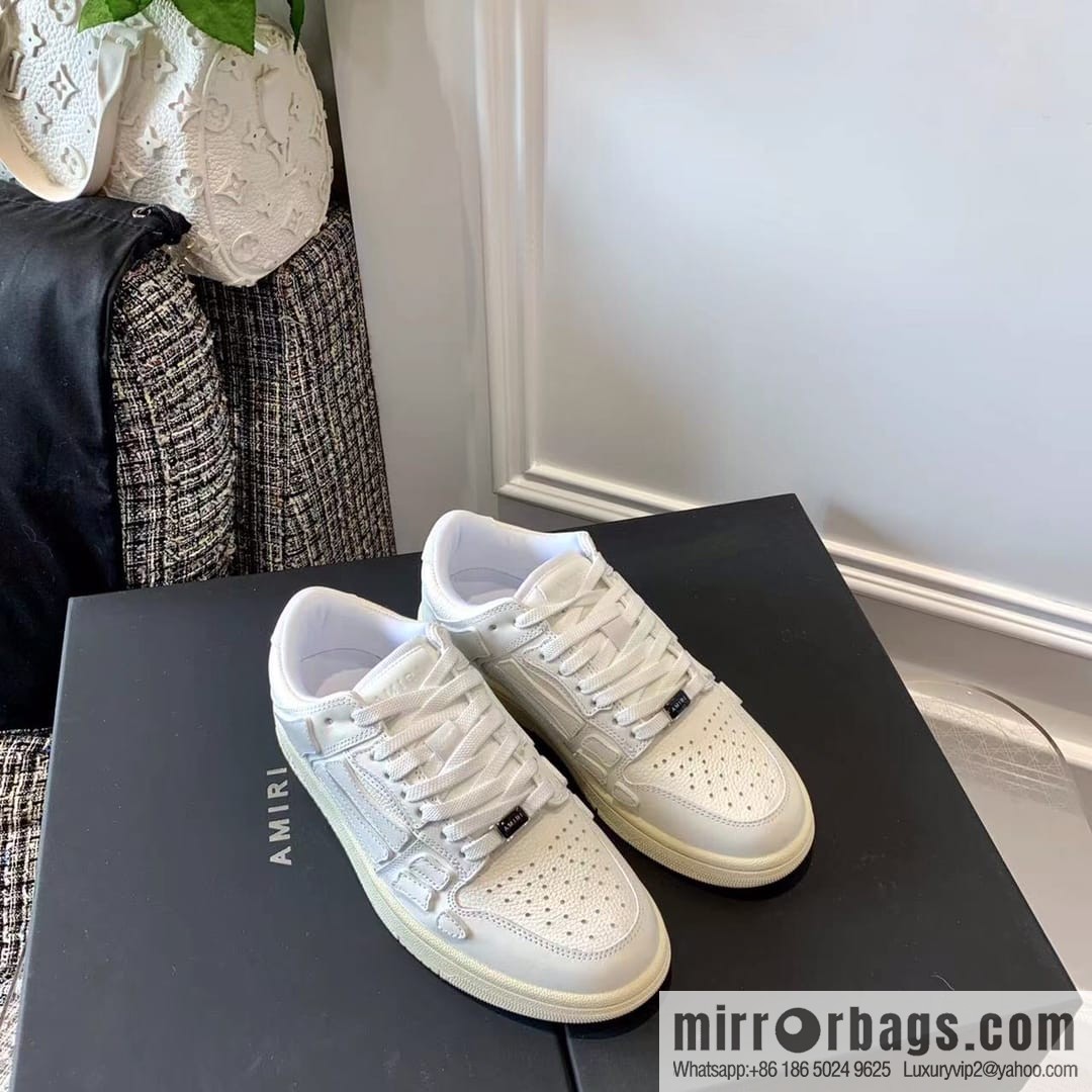 G03H4 AMIRI 21SS SKEL-TOP Bone Low Top