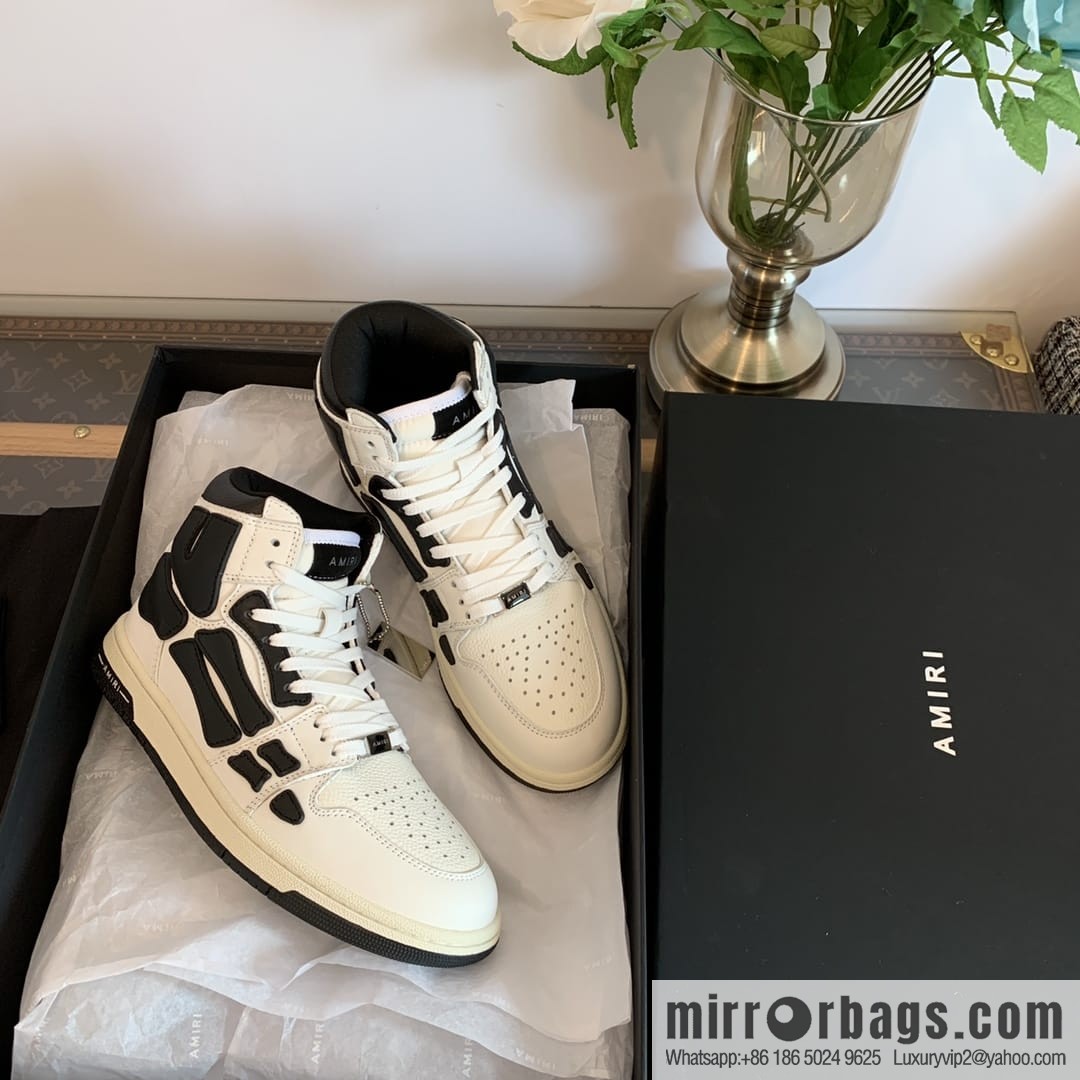 Handmade Unisex His & Hers high top bone shoes with double leather fit