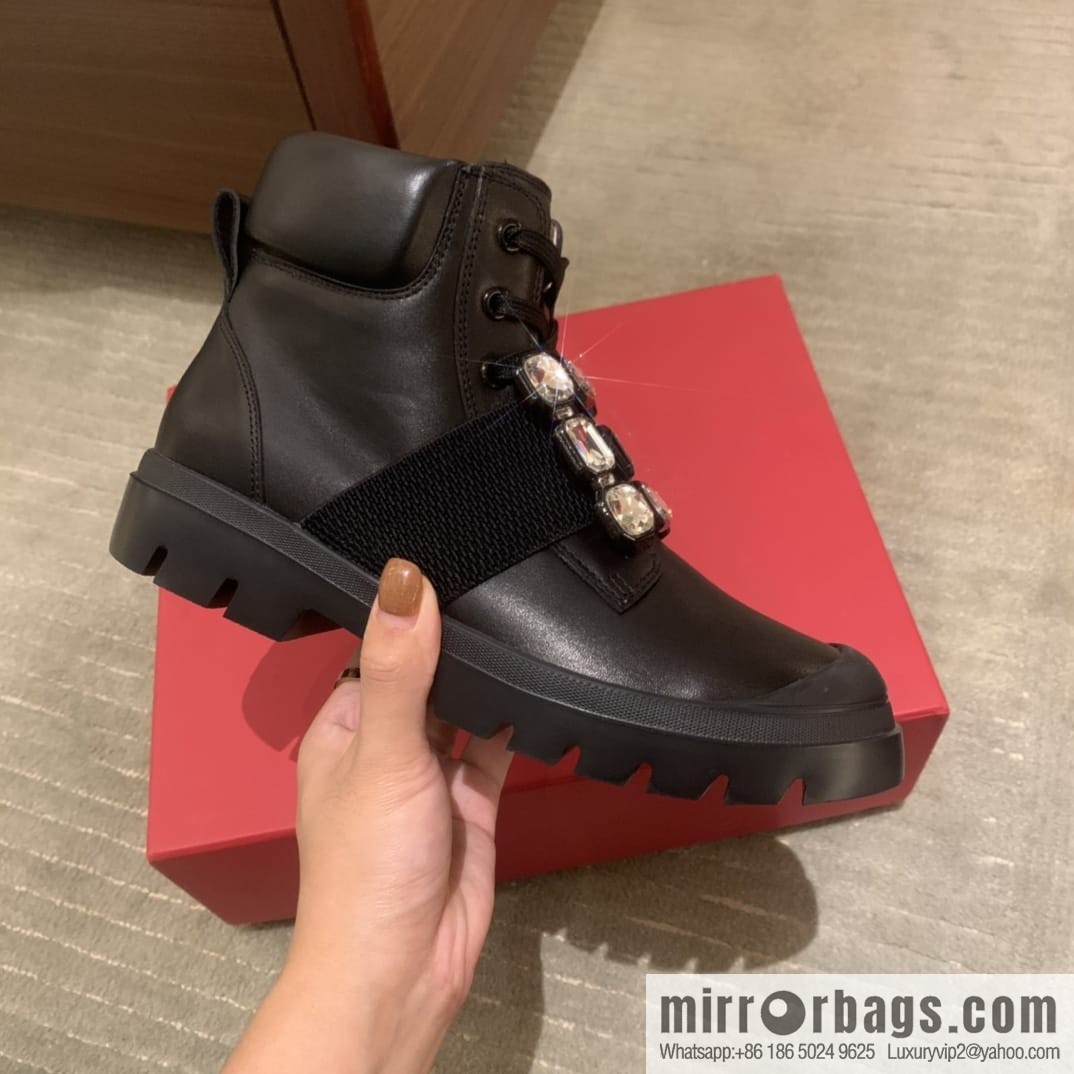 RV Walky Viv Cloud Rhinestone Square Buckle Boots/Boots