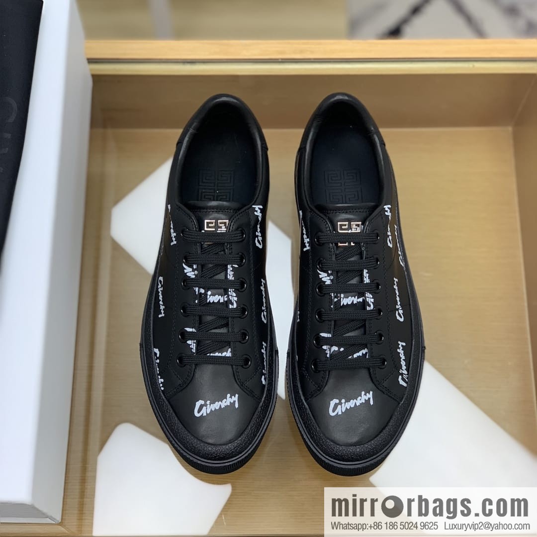 GIVENCHY Givenchy, made of leather, iconic love printed pattern new men's casual shoes