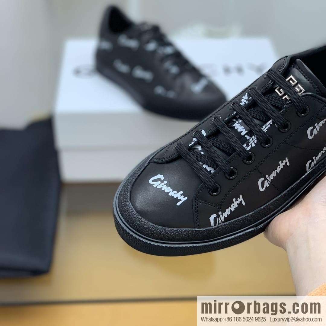 GIVENCHY Givenchy, made of leather, iconic love printed pattern new men's casual shoes