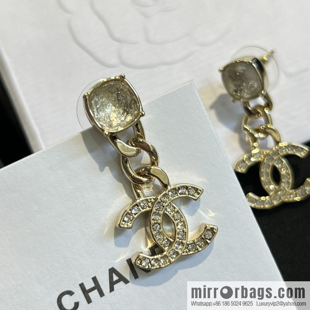 New ☑️ CHANEL Chanel c2 double c stud earrings