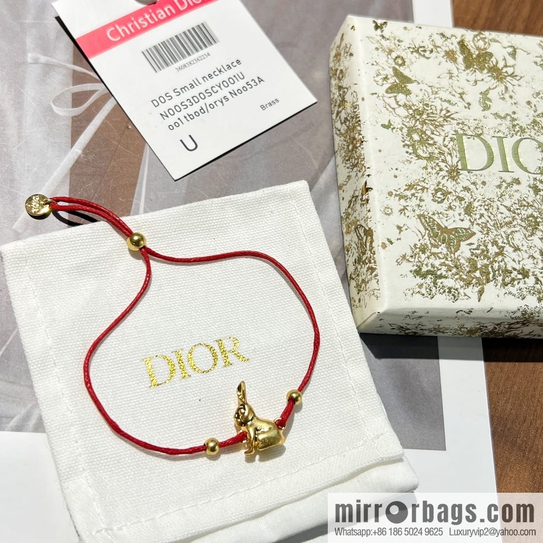 DIOR Dior rabbit 🐰 red rope bracelet hand rope