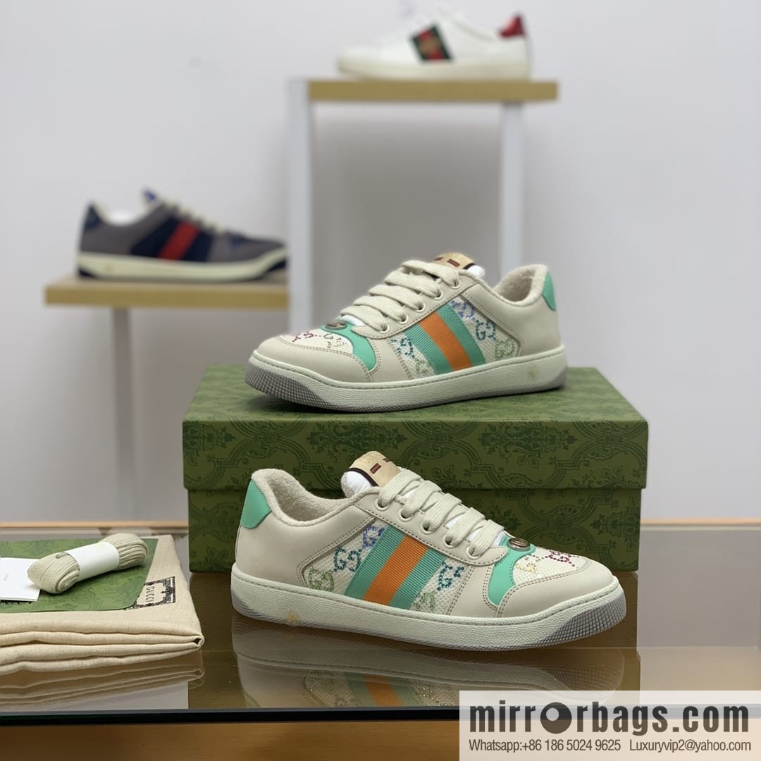 Gucci Gucci Vintage Gucci logo G home men's small dirty shoes
