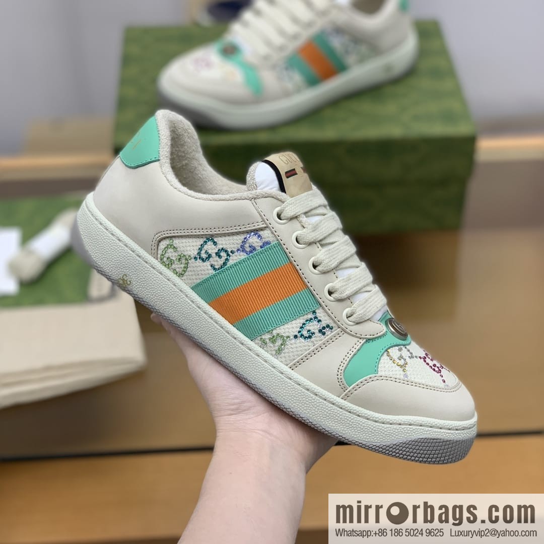 Gucci Gucci Vintage Gucci logo G home men's small dirty shoes
