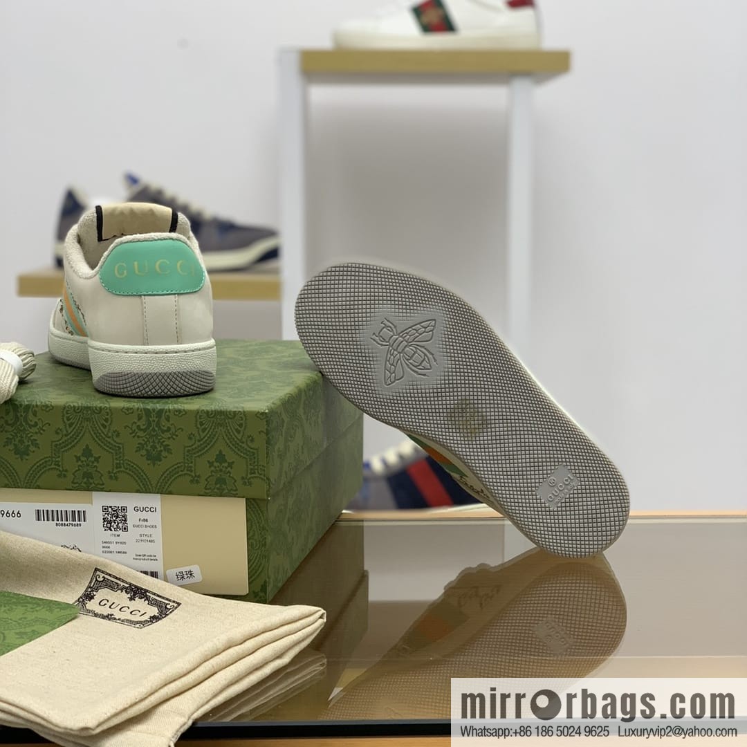 Gucci Gucci Vintage Gucci logo G home men's small dirty shoes