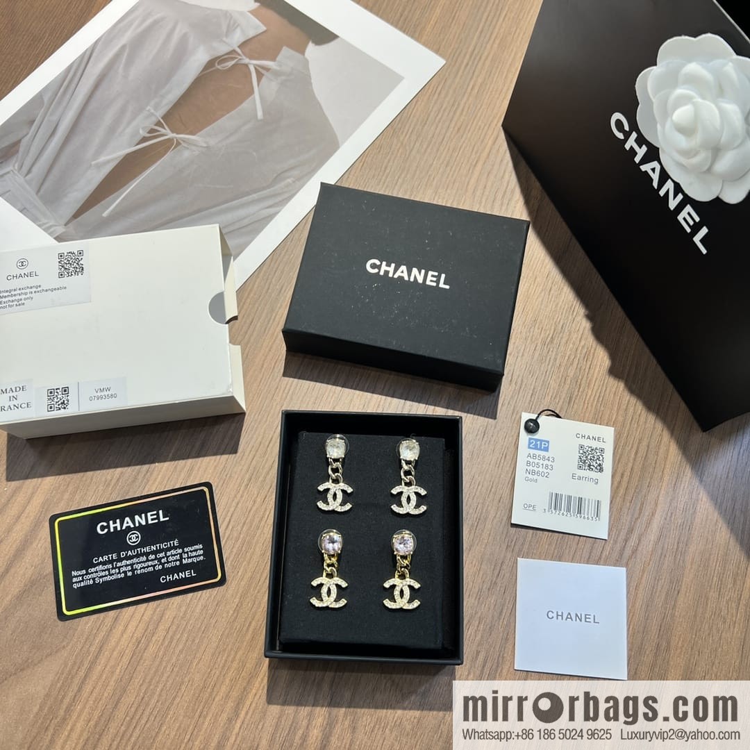 New ☑️ CHANEL Chanel c2 double c stud earrings