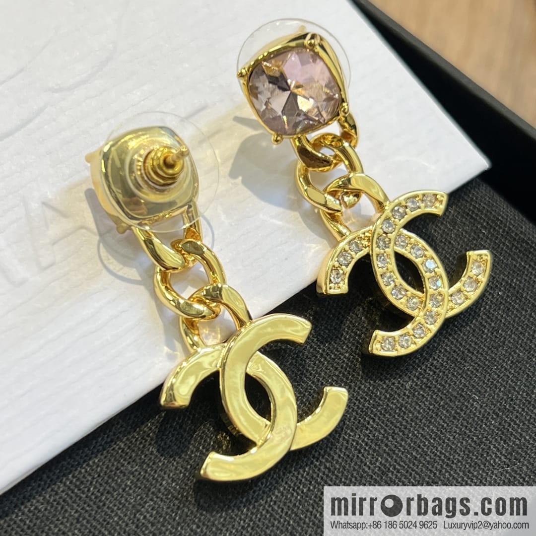 New ☑️ CHANEL Chanel c2 double c stud earrings