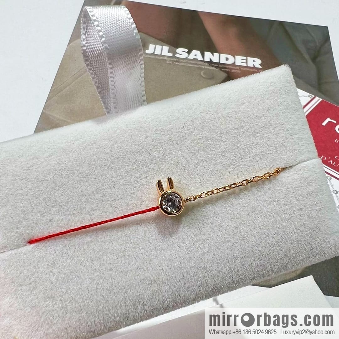 Redline French Year of the Rabbit Rabbit Single Diamond Red Rope bracelet Hand Rope