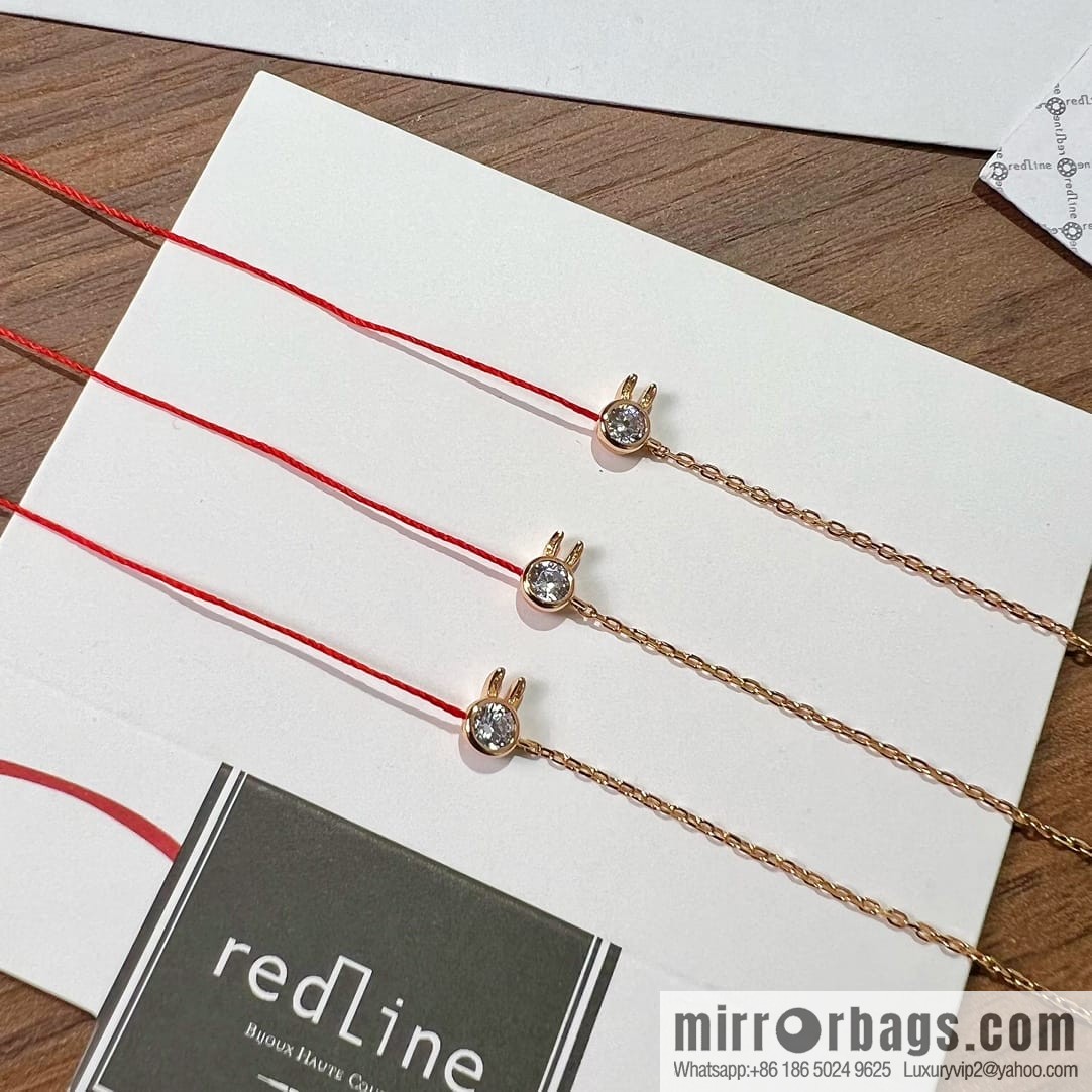 Redline French Year of the Rabbit Rabbit Single Diamond Red Rope bracelet Hand Rope