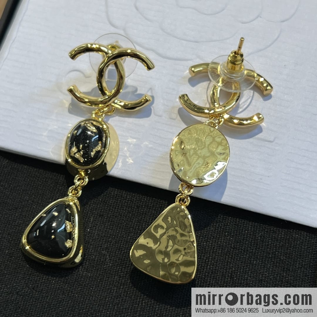New ☑️ CHANEL Chanel c3 double c gemstone stud earrings