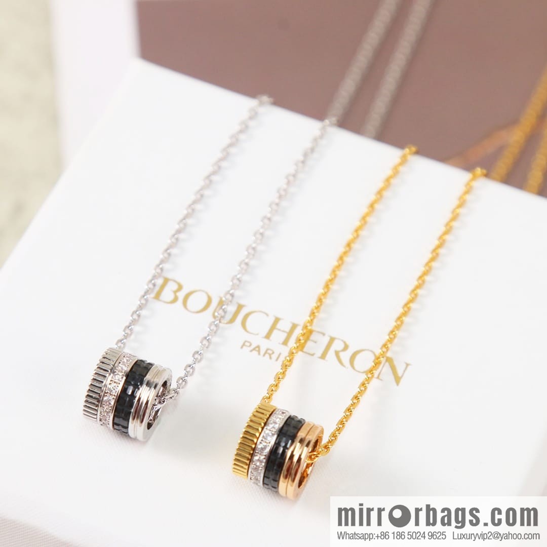 New BOUCHERON/Boucheron Quatre Classique series, the same as Zhou Dongyu, ceramic necklace