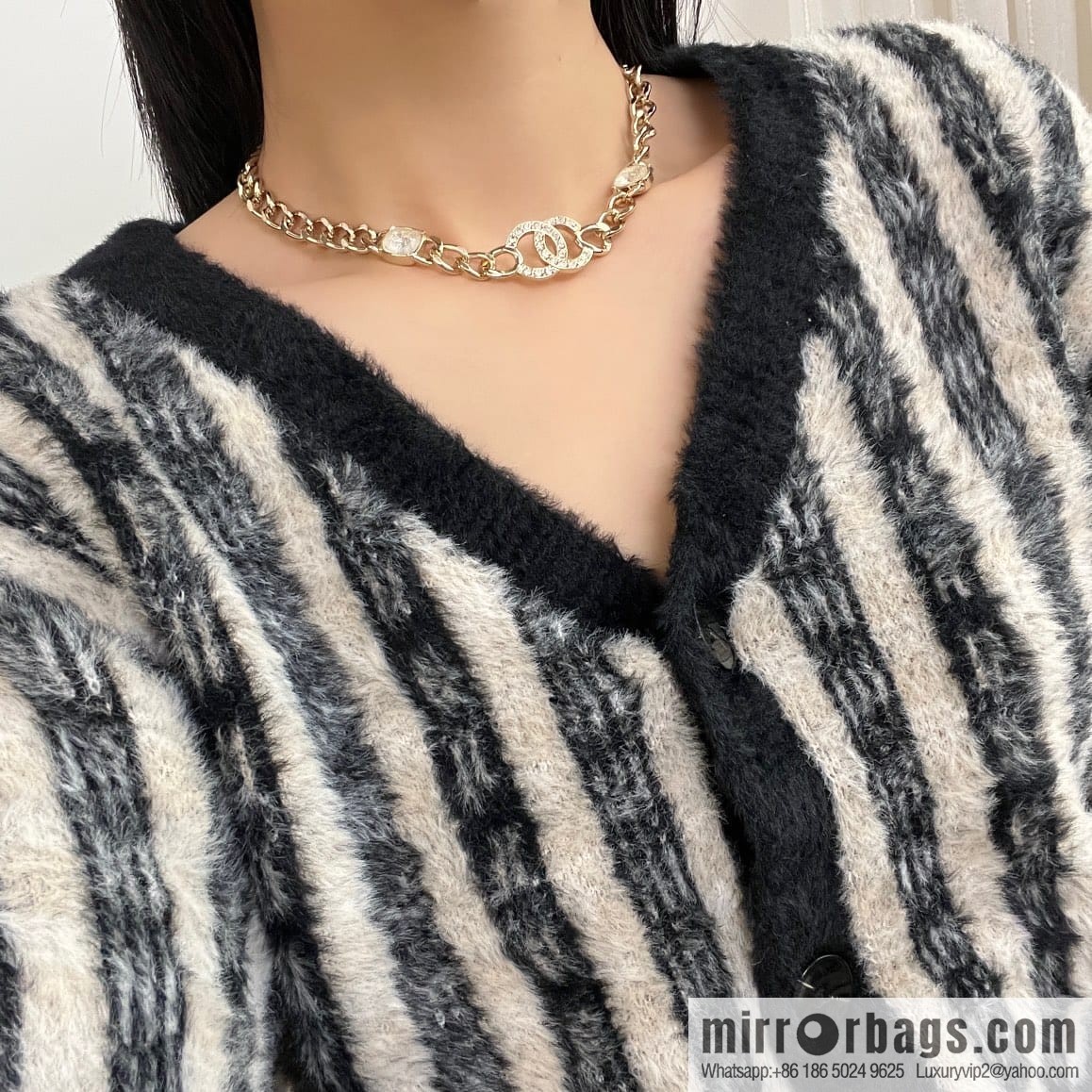 New ☑️ CHANEL Chanel double c gold necklace