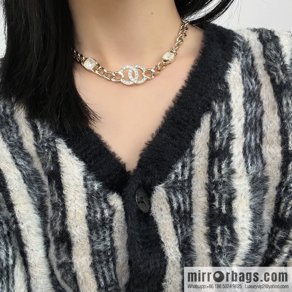New ☑️ CHANEL Chanel double c gold necklace